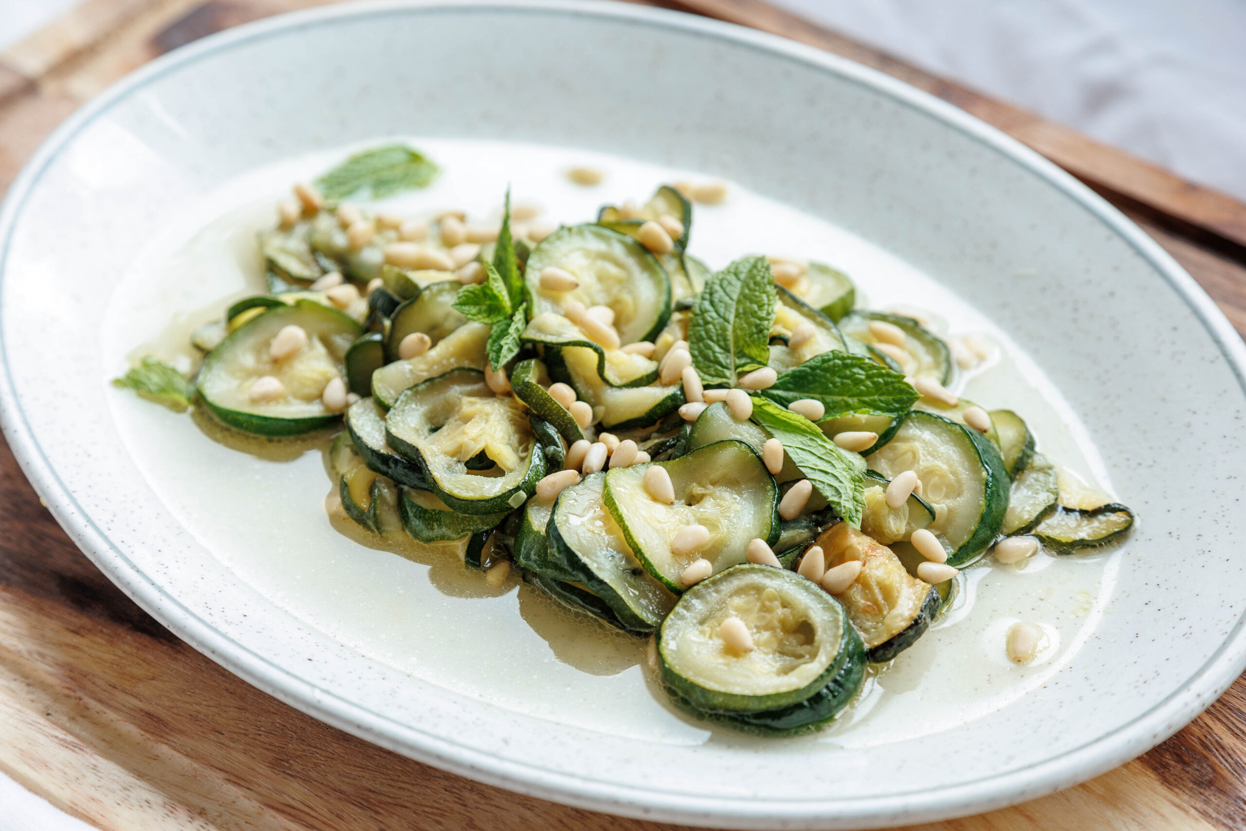 Zucchini scapece salad (naturally vegan)