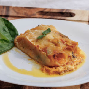 CANNELLONI RIPIENI – PUMPKIN AND WILD MUSHROOMS VEGETARIAN (for 1)