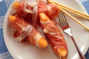 Melone wrapped in real parma ham